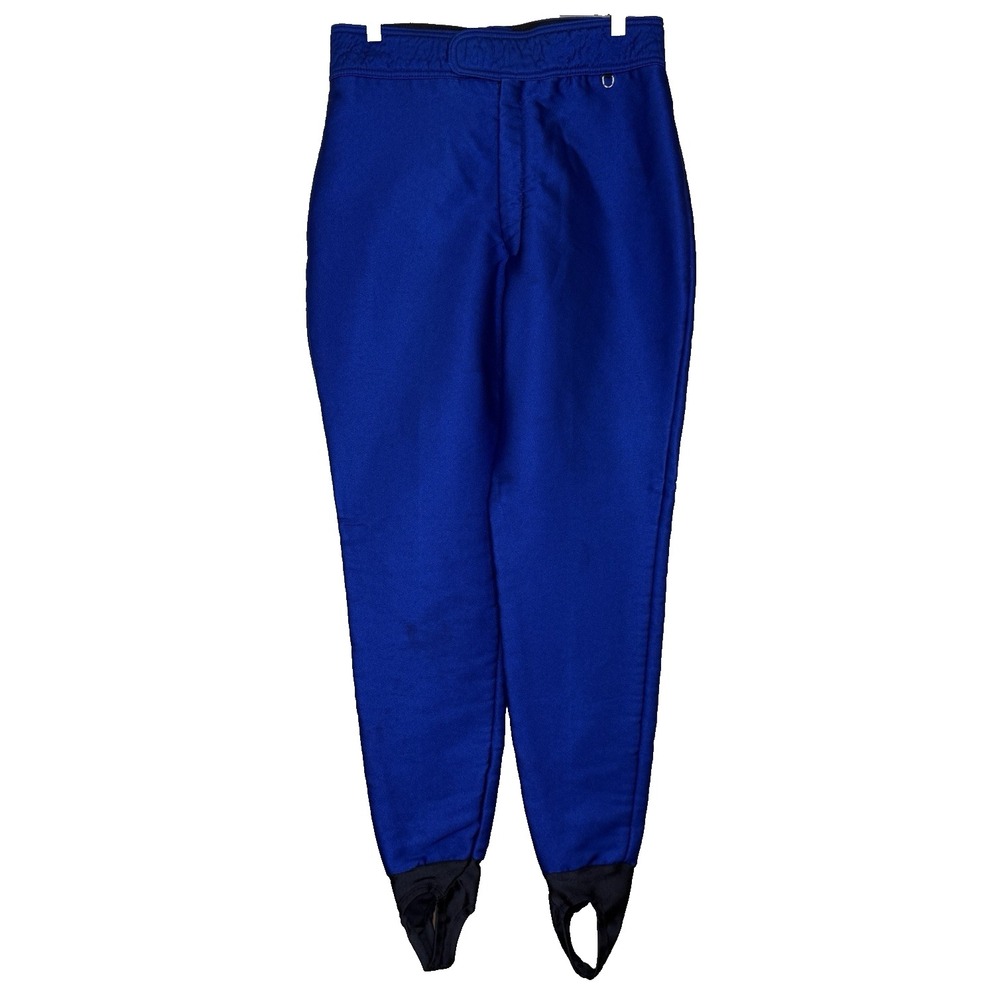 Vintage Schoeller‎ Ski Pants Womens 14 Regular Blue Skifans Stretch Stirrups USA